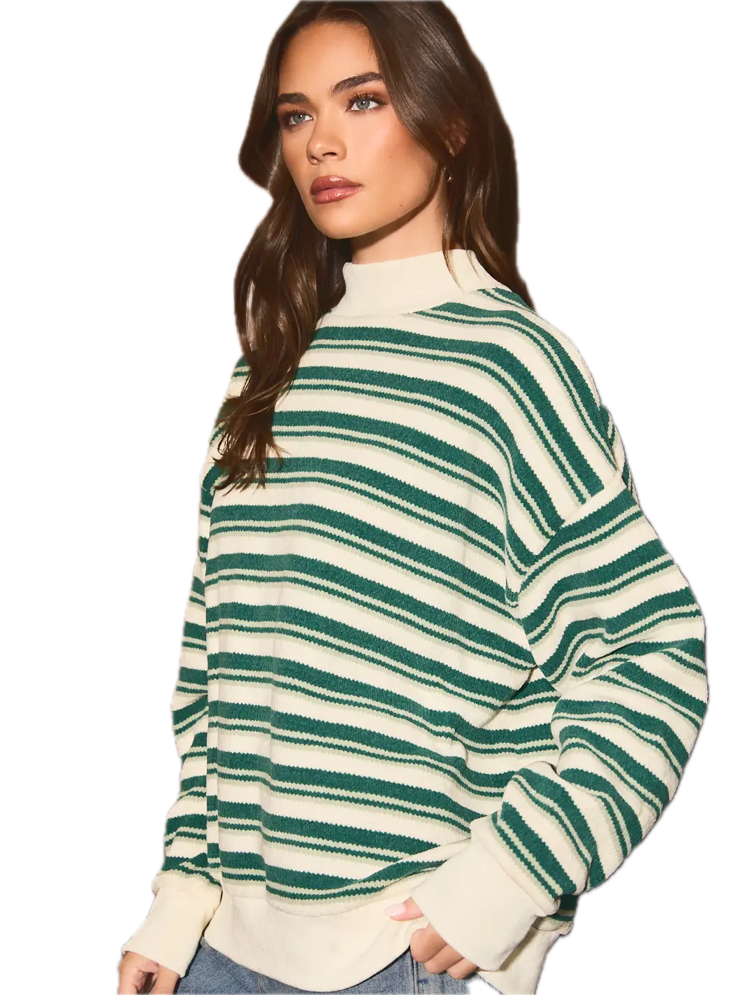 Knit Sweater Mock Neck Top