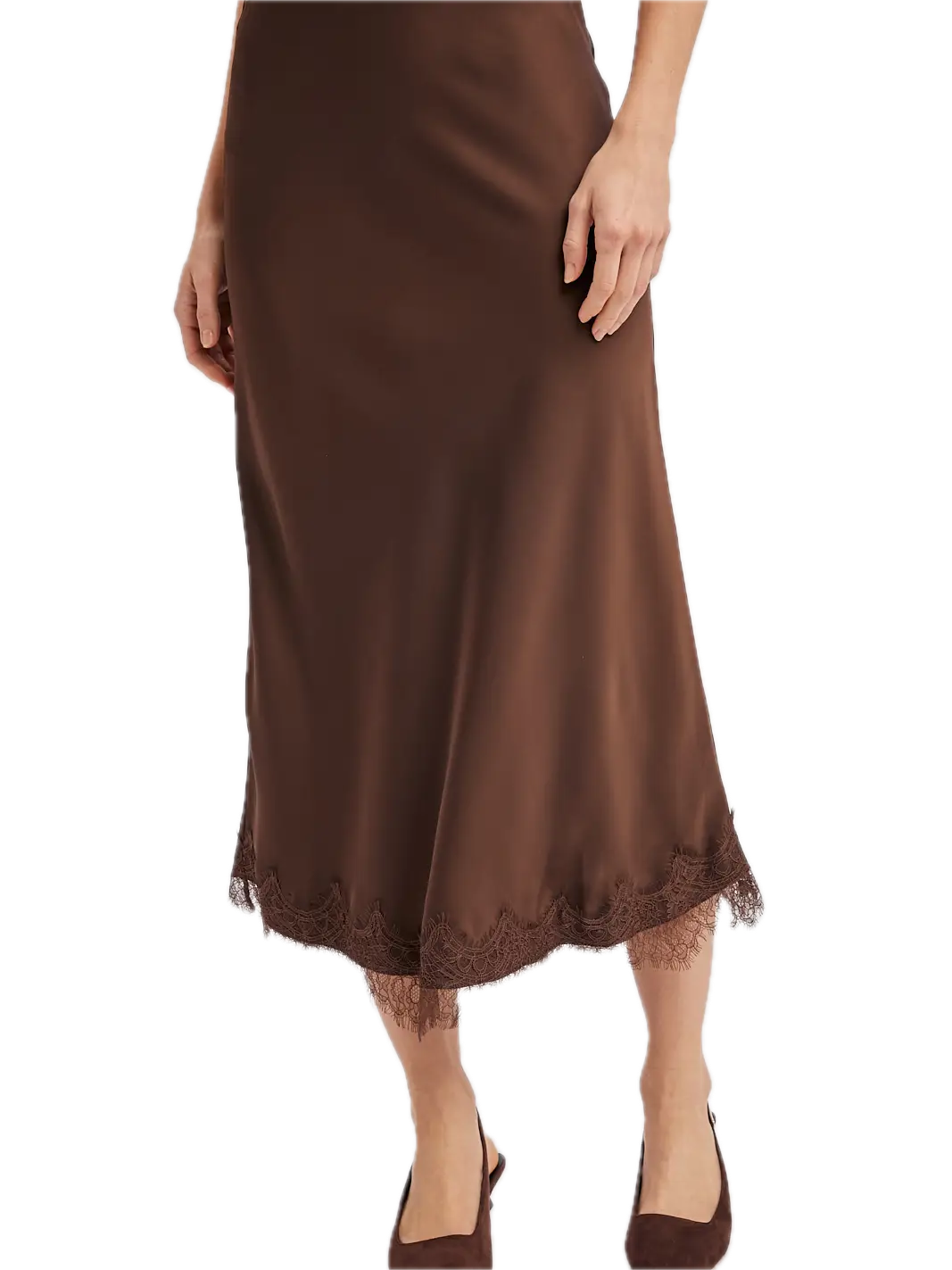 Alli Satin Midi Skirt