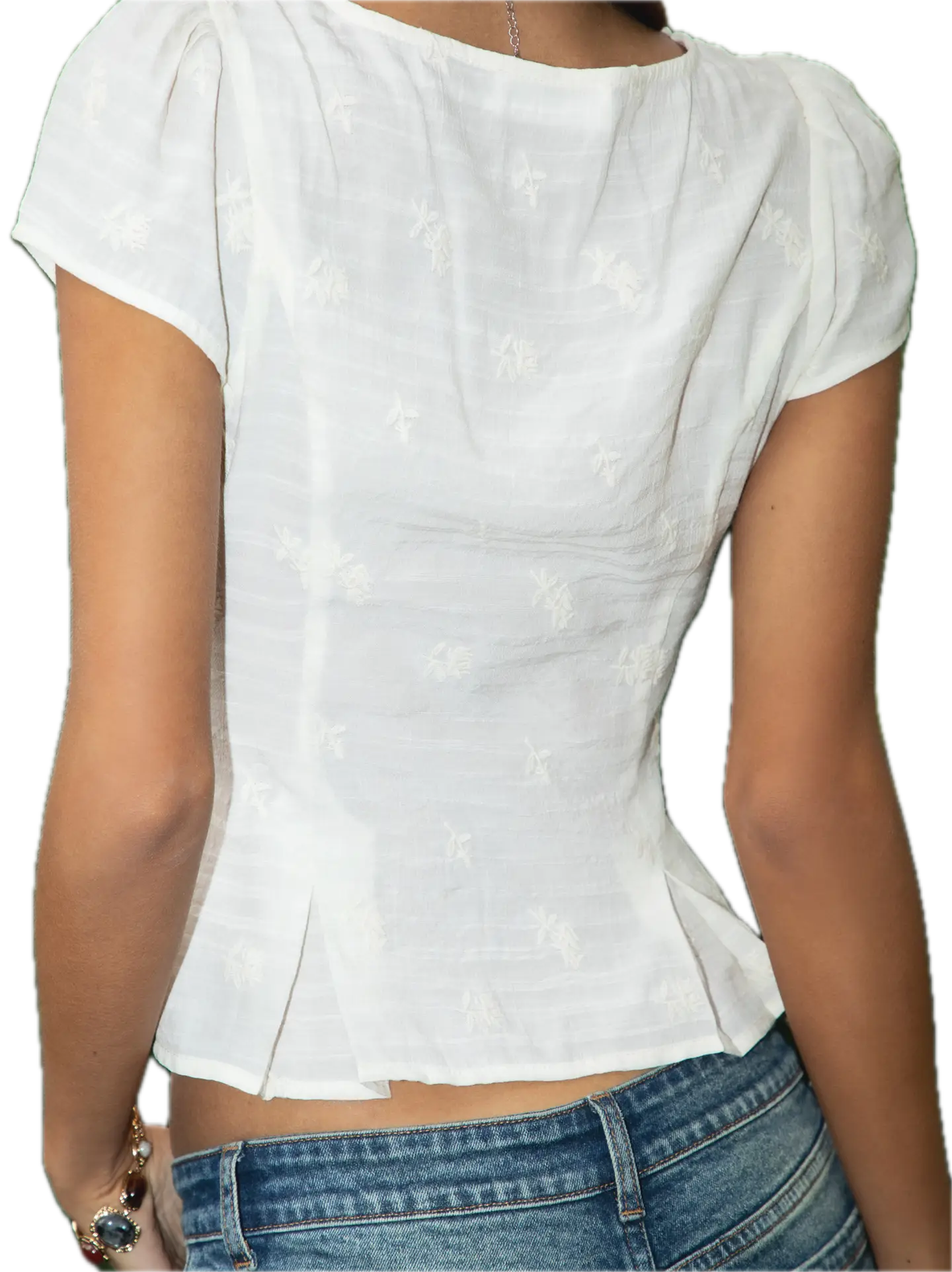 Serenity Embroidered Short Sleeve Blouse