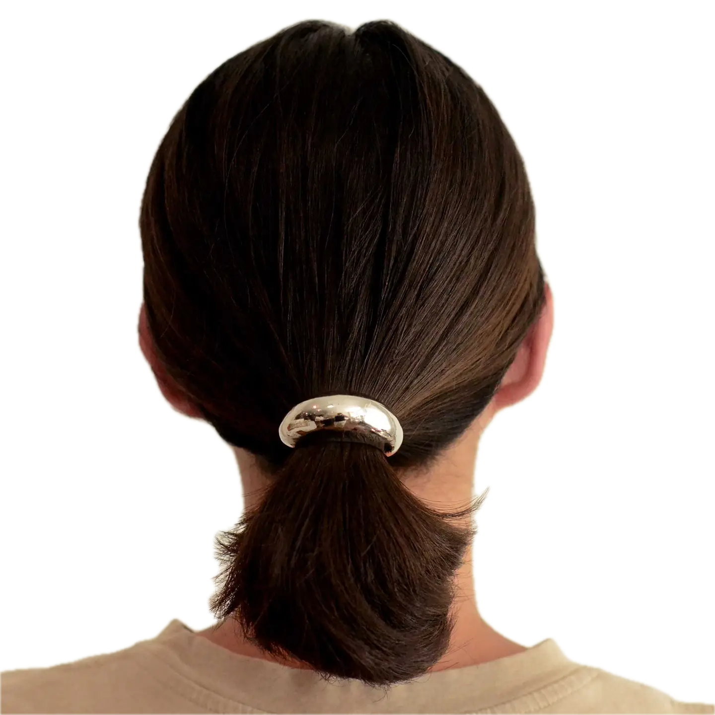 Narrow Crescent Metal Hair Cuff
