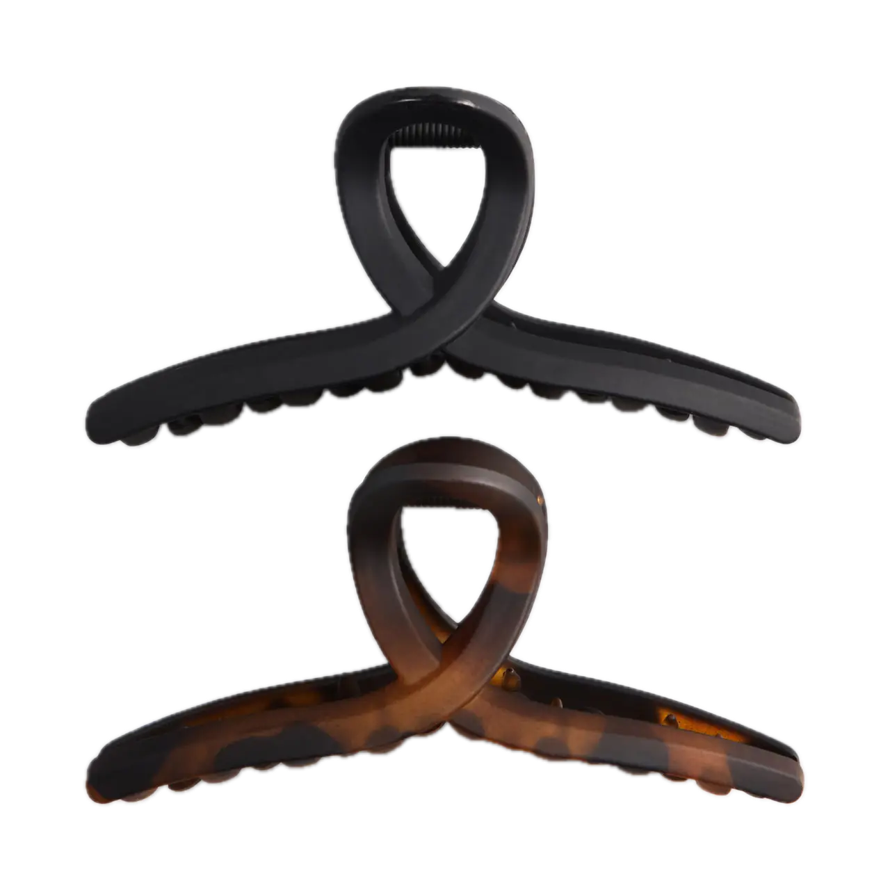 Recycled Plastic Large Loop Claw Clips 2pc