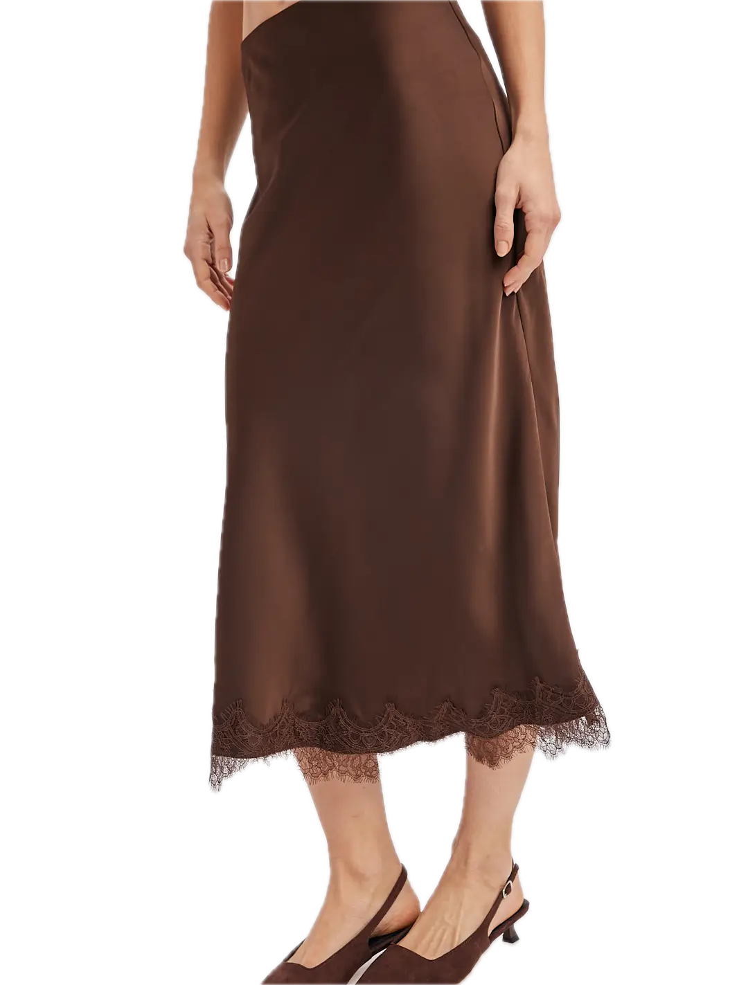 Alli Satin Midi Skirt
