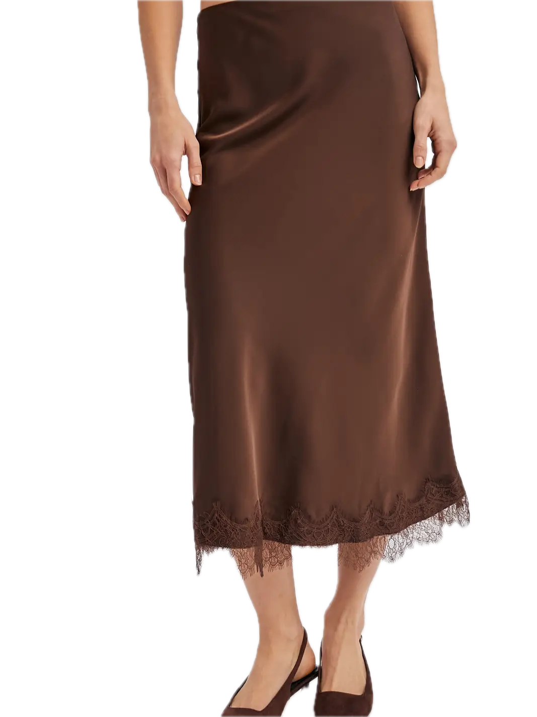 Alli Satin Midi Skirt