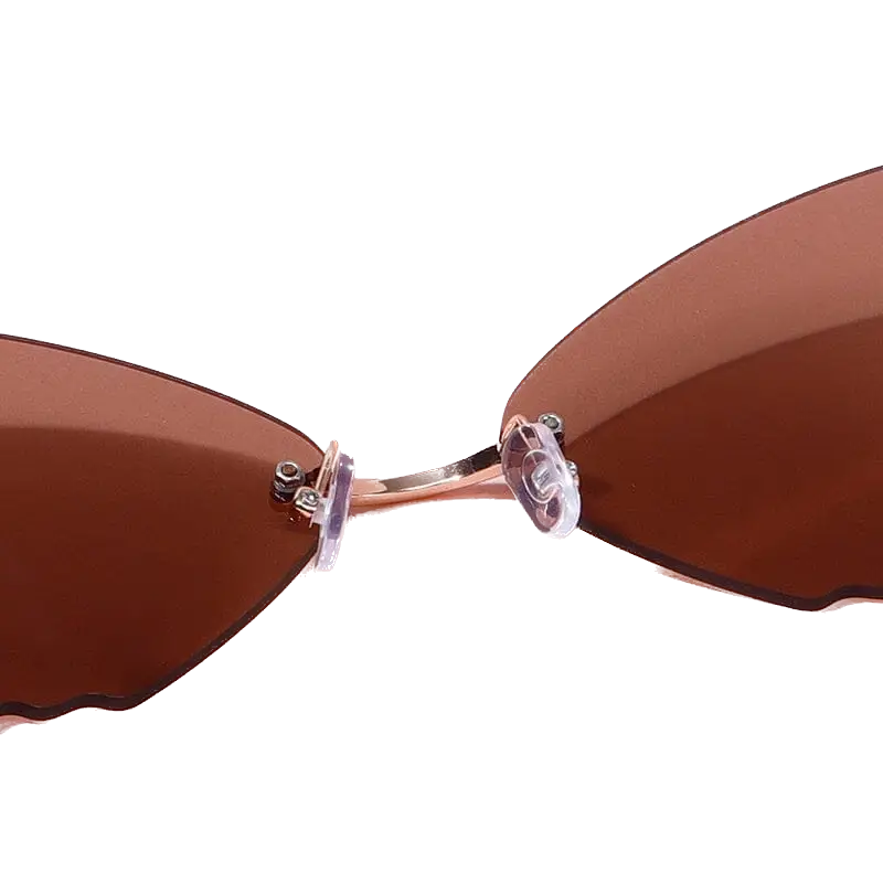 Butterfly Wing Rimless Sunglasses