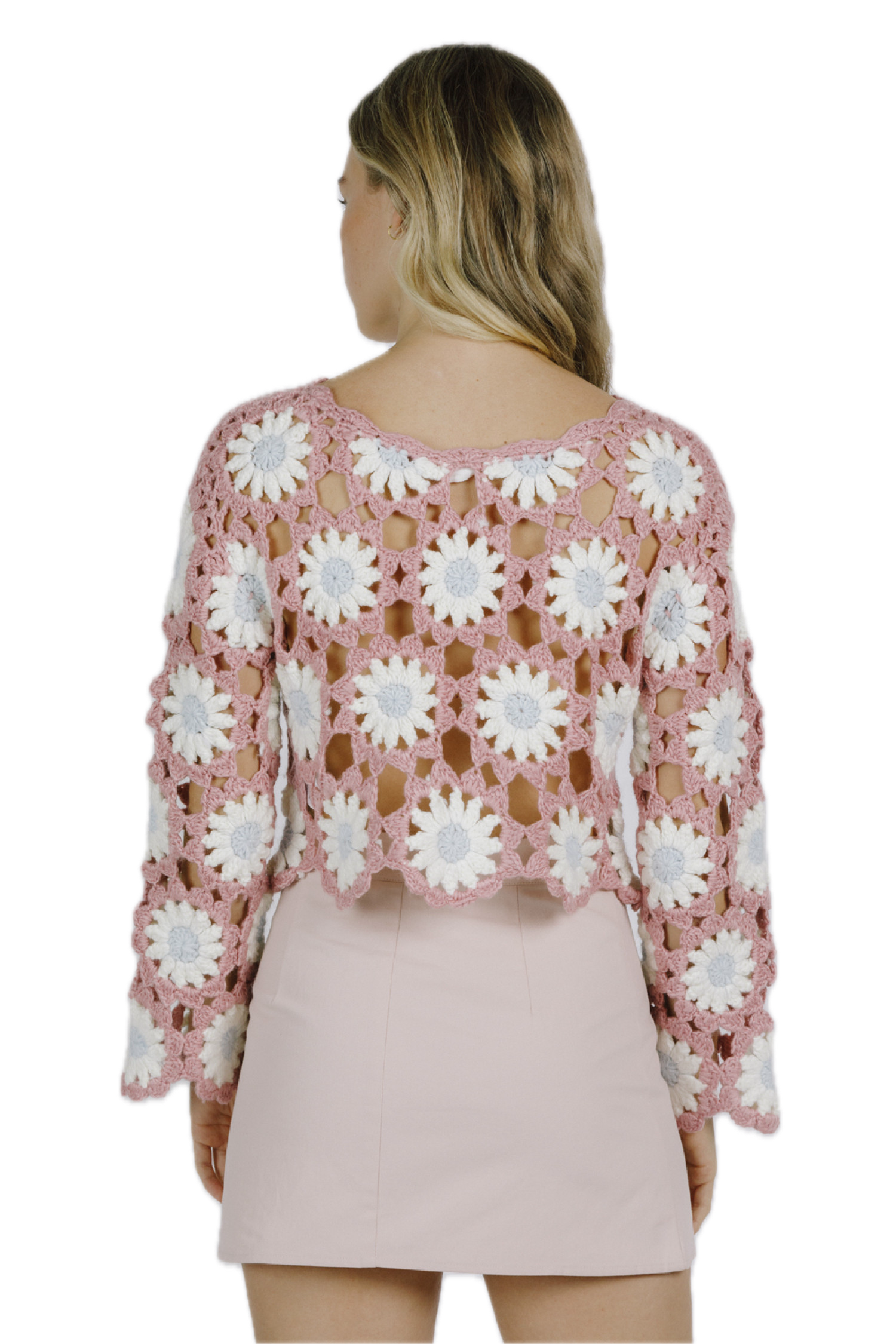 Crochet Floral Sweater