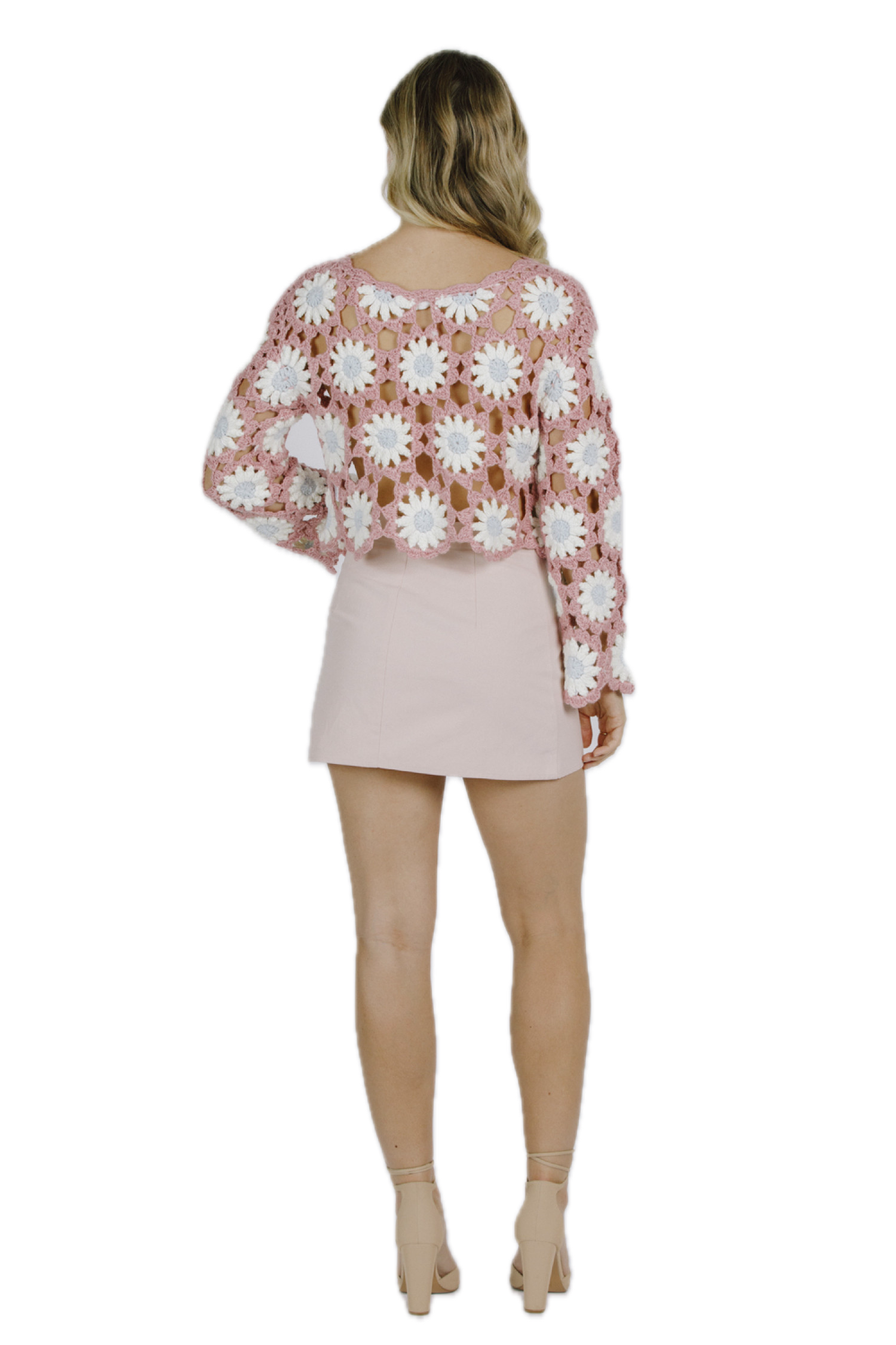 Crochet Floral Sweater