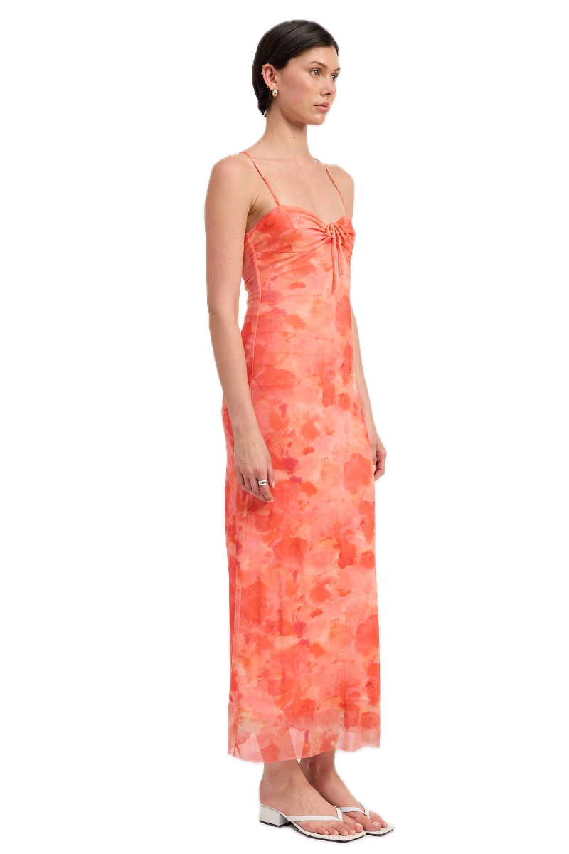 Floral Mesh Maxi Dress