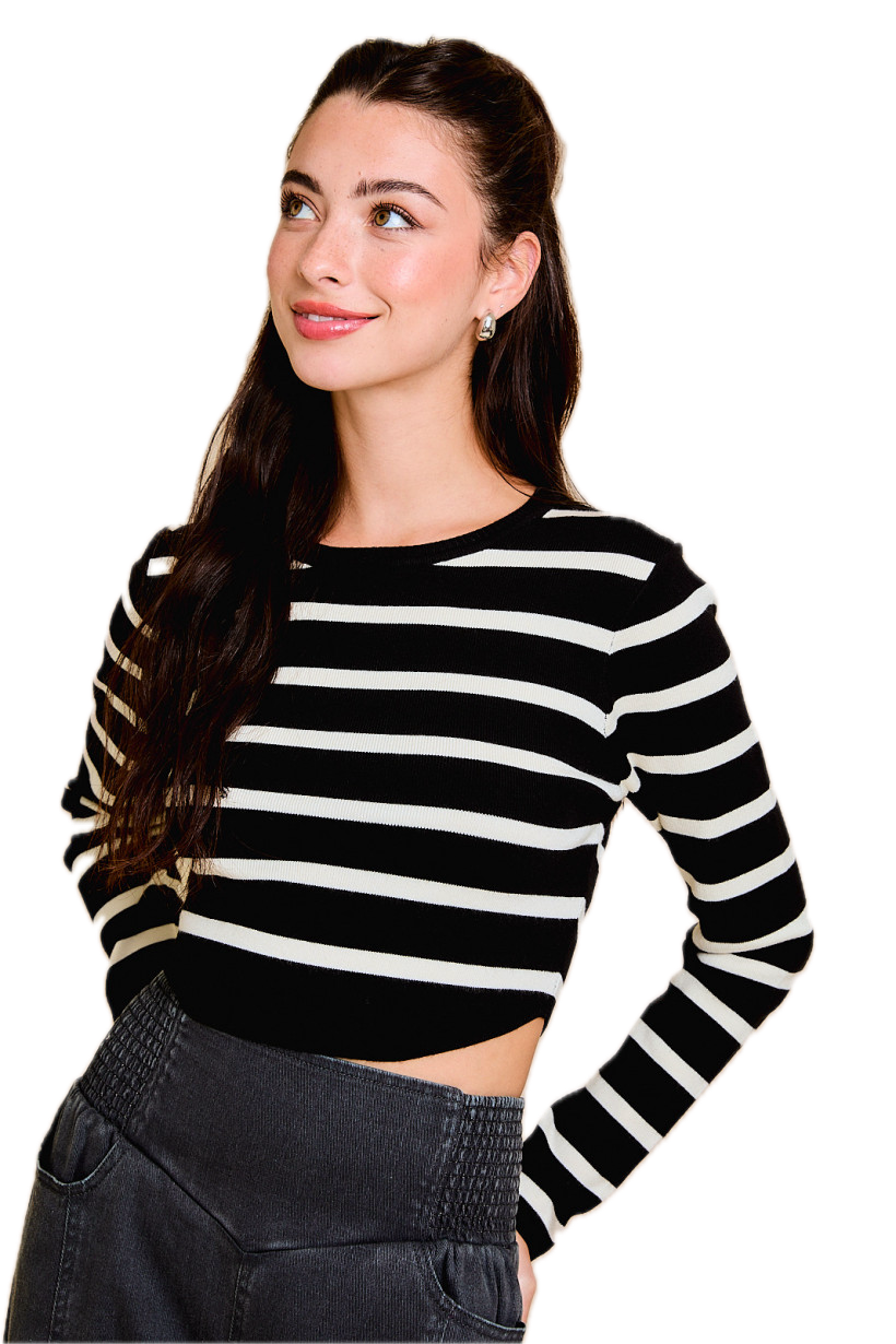 Stripe Long Sleeve Top