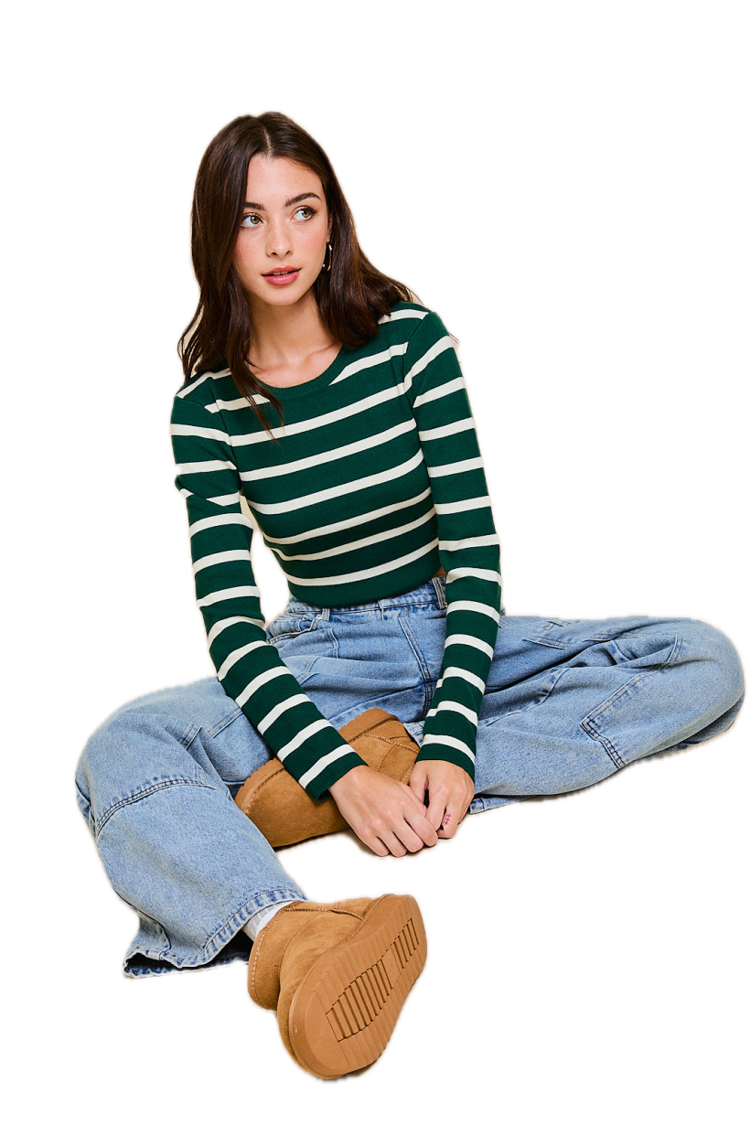 Stripe Long Sleeve Top