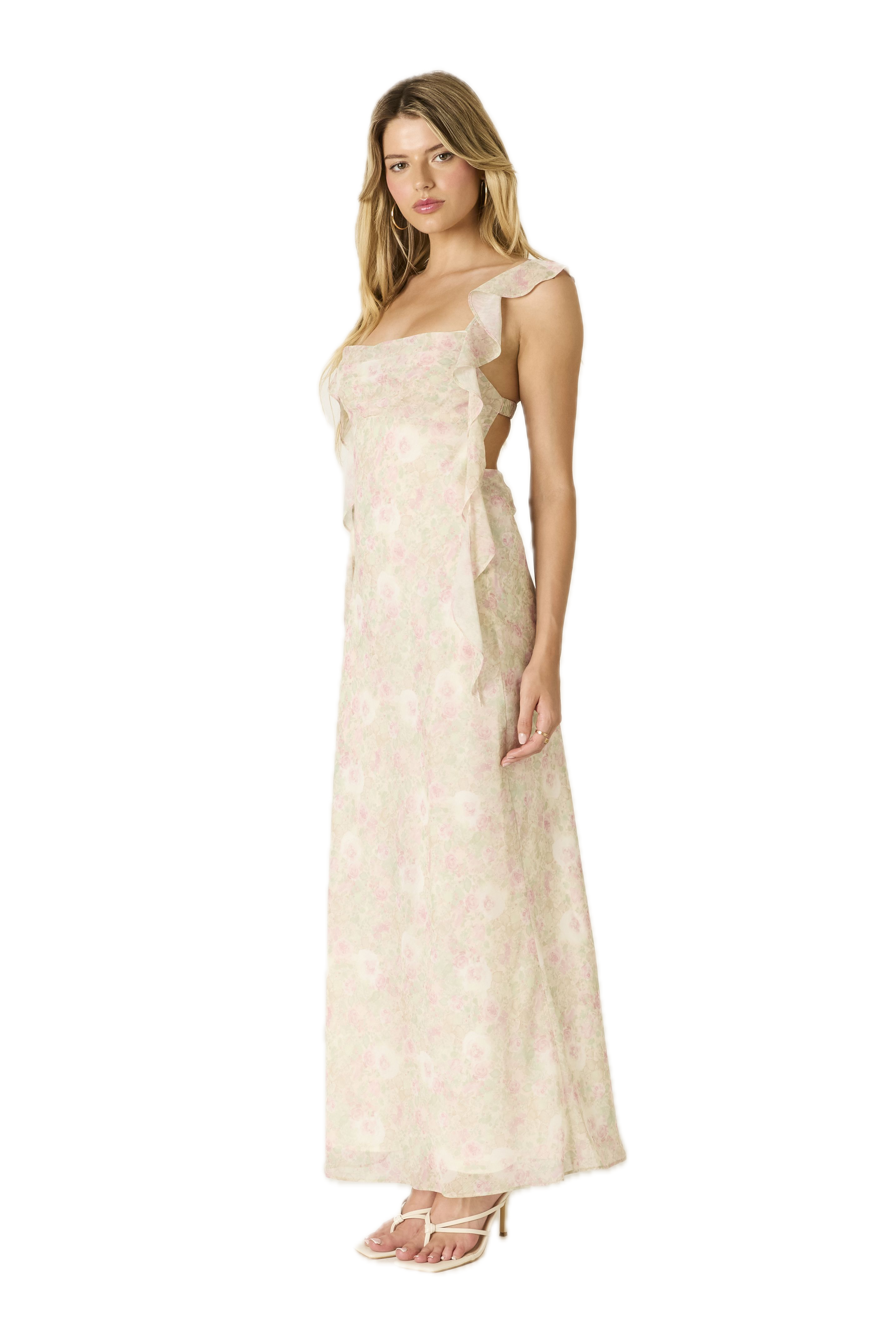 Printed Fountain Maxi Dress