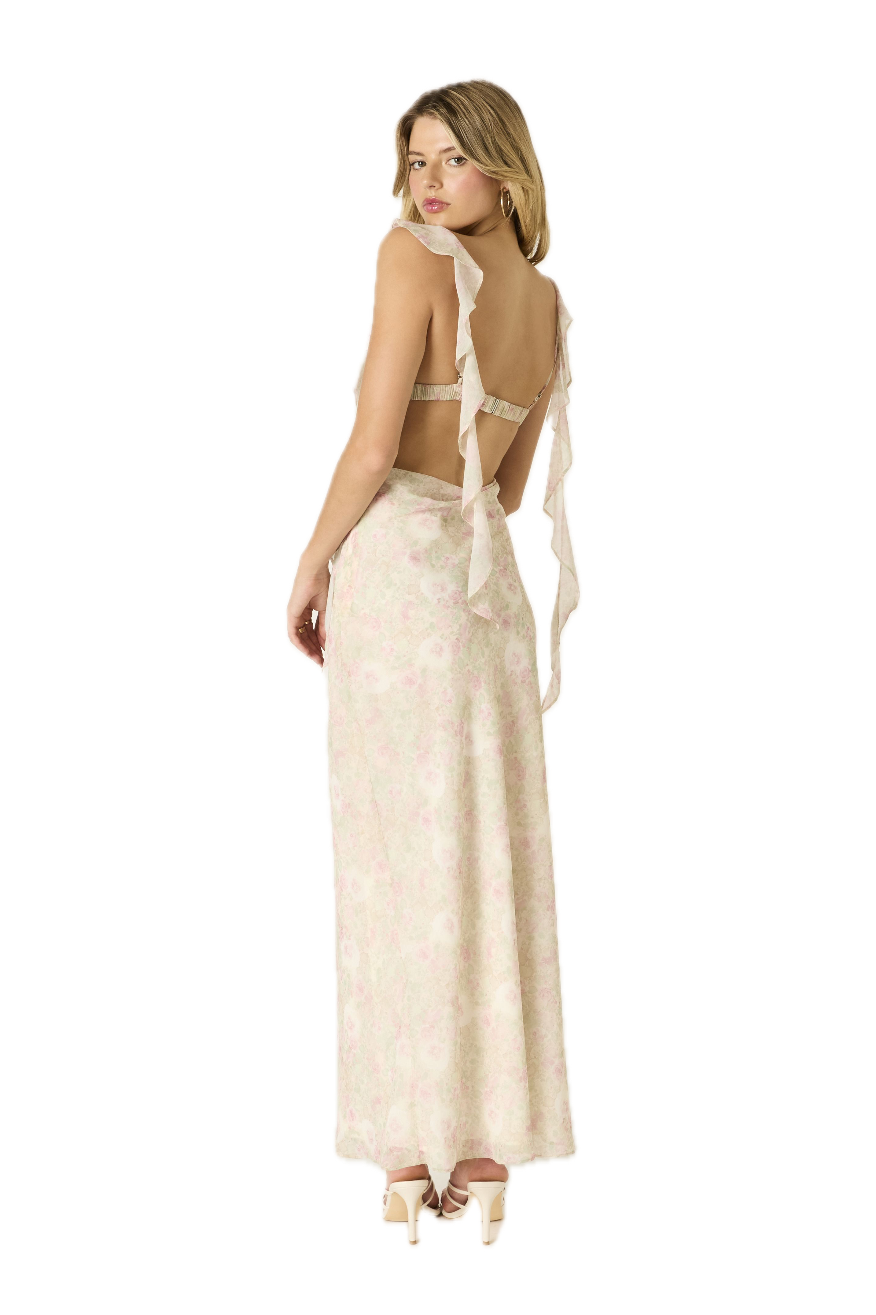 Printed Fountain Maxi Dress