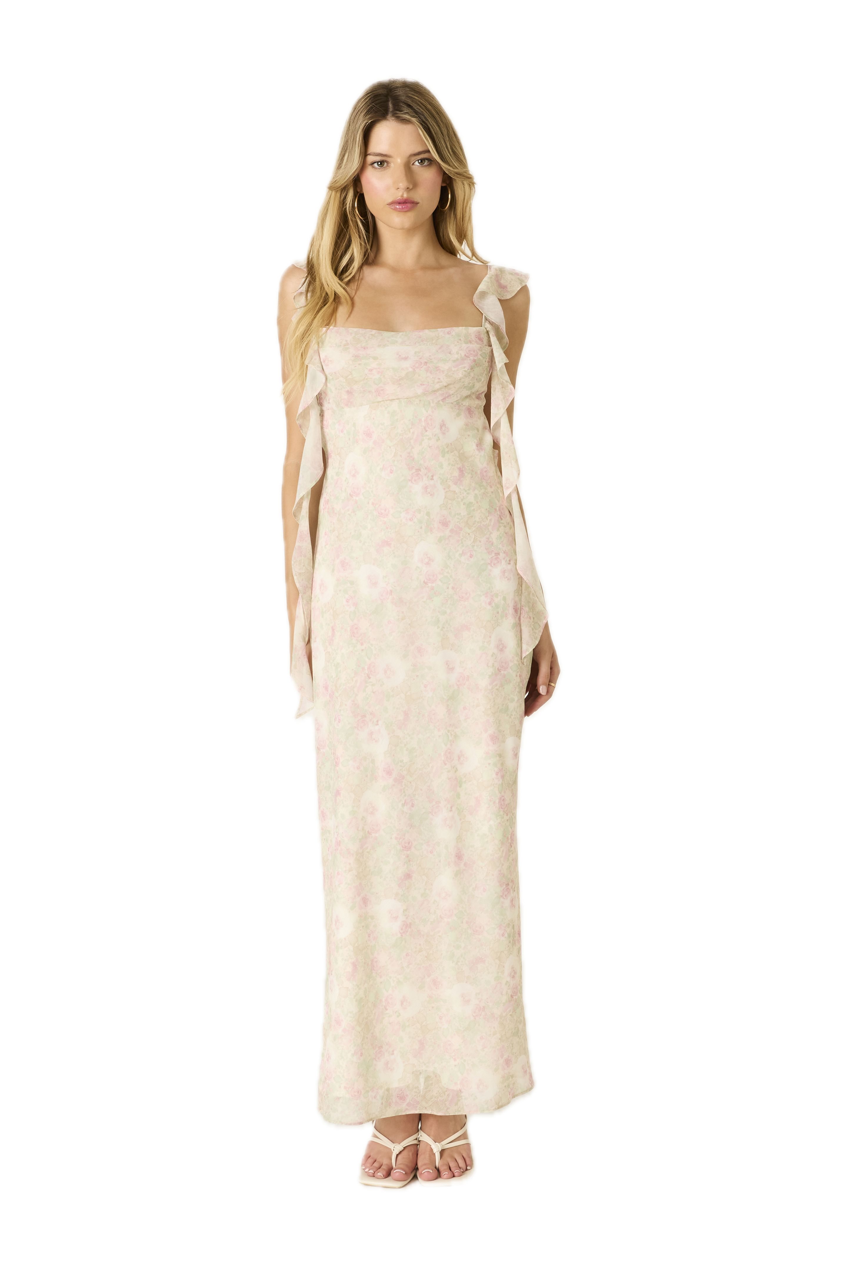 Printed Fountain Maxi Dress