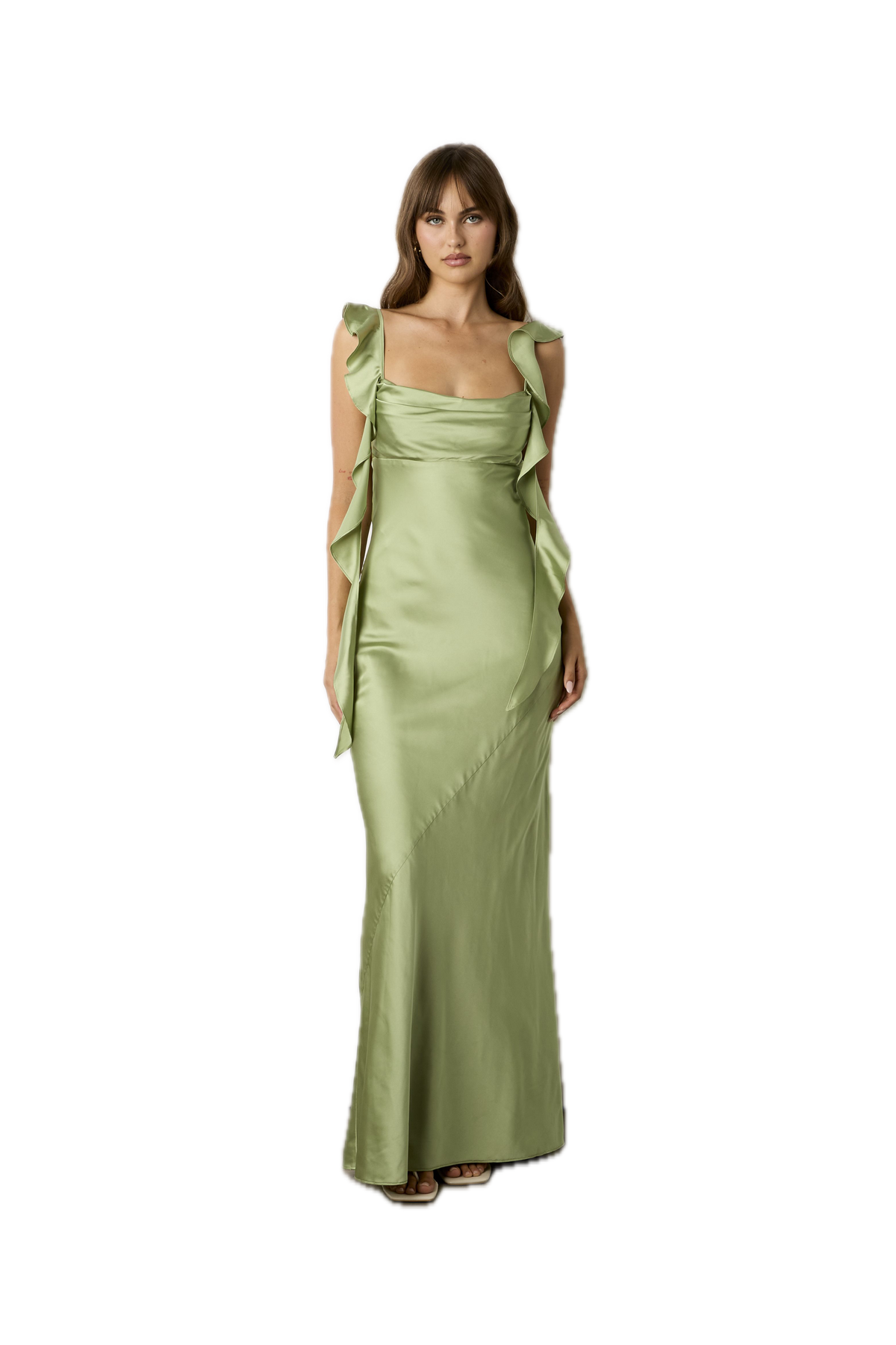 Satin Fountain Maxi Dress