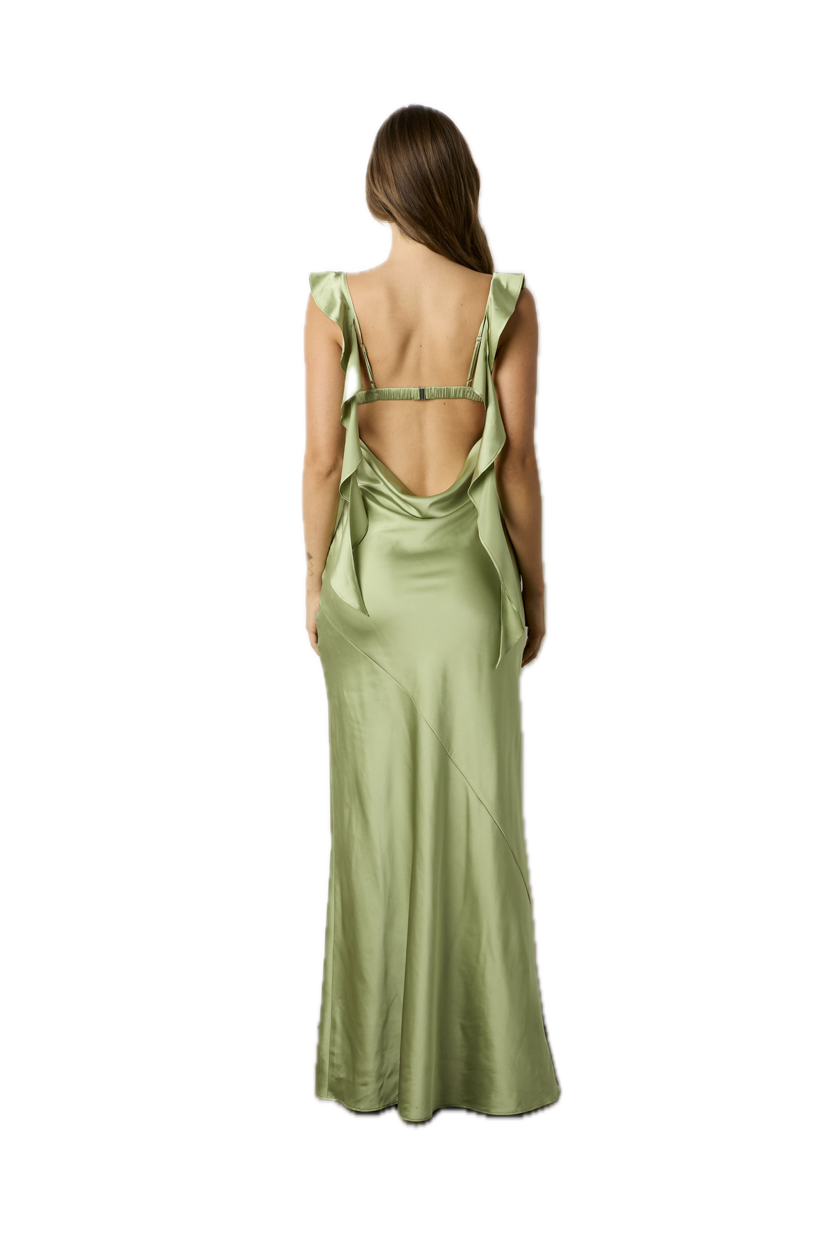 Satin Fountain Maxi Dress