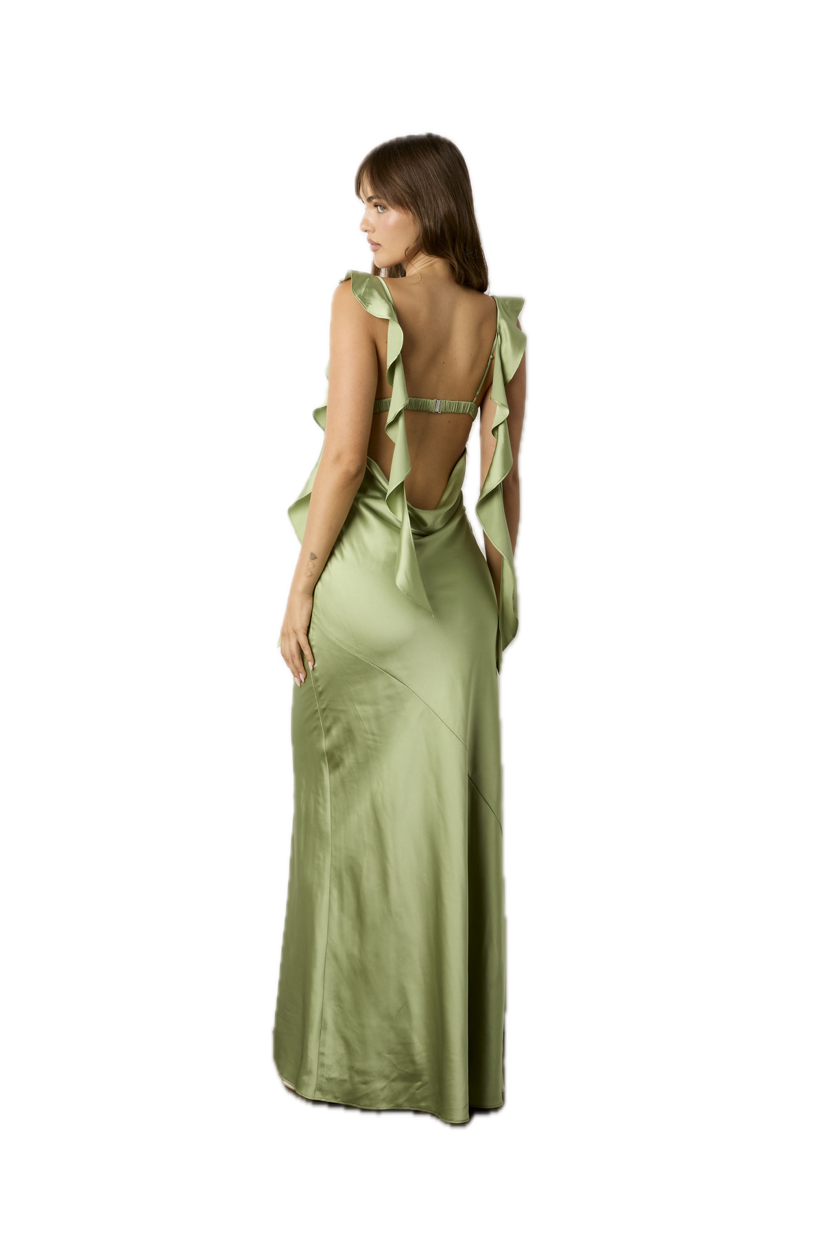 Satin Fountain Maxi Dress