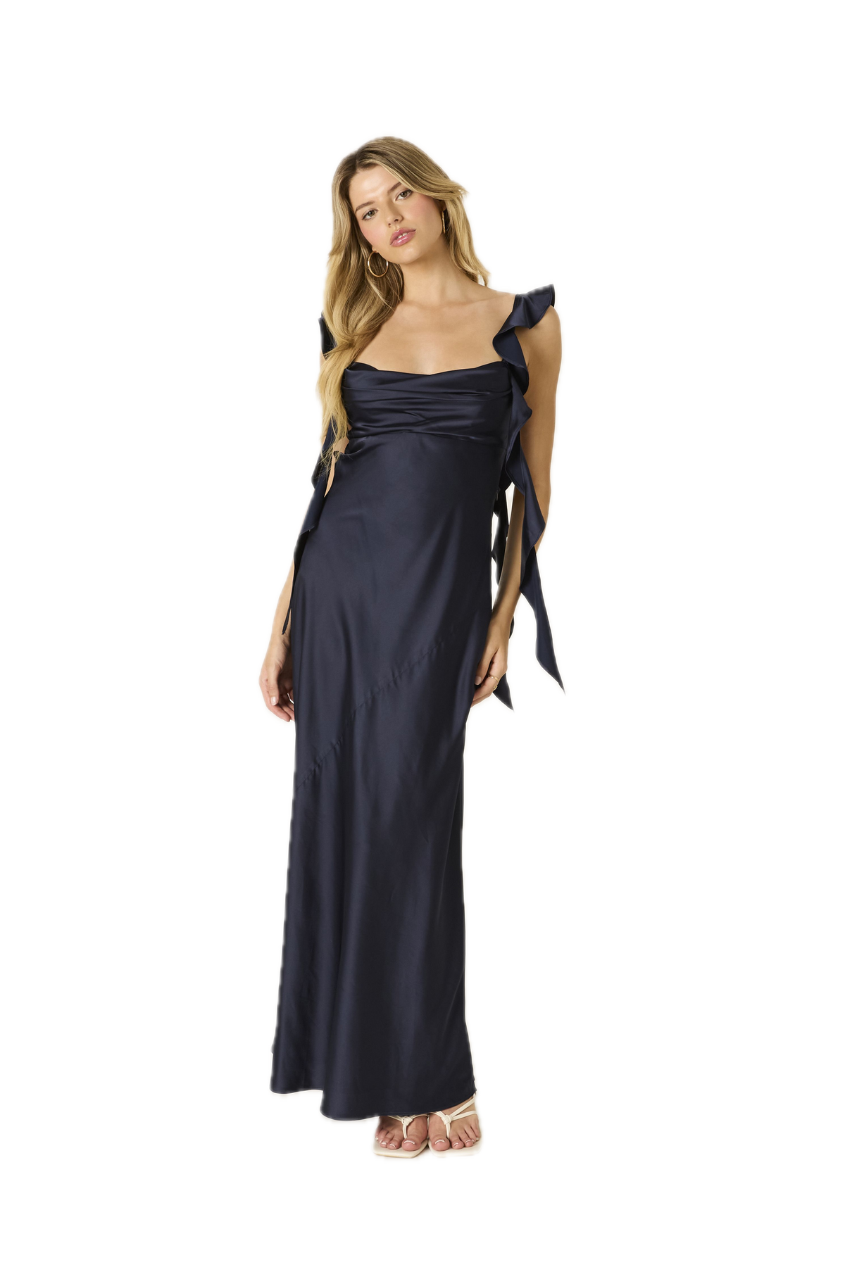 Satin Fountain Maxi Dress