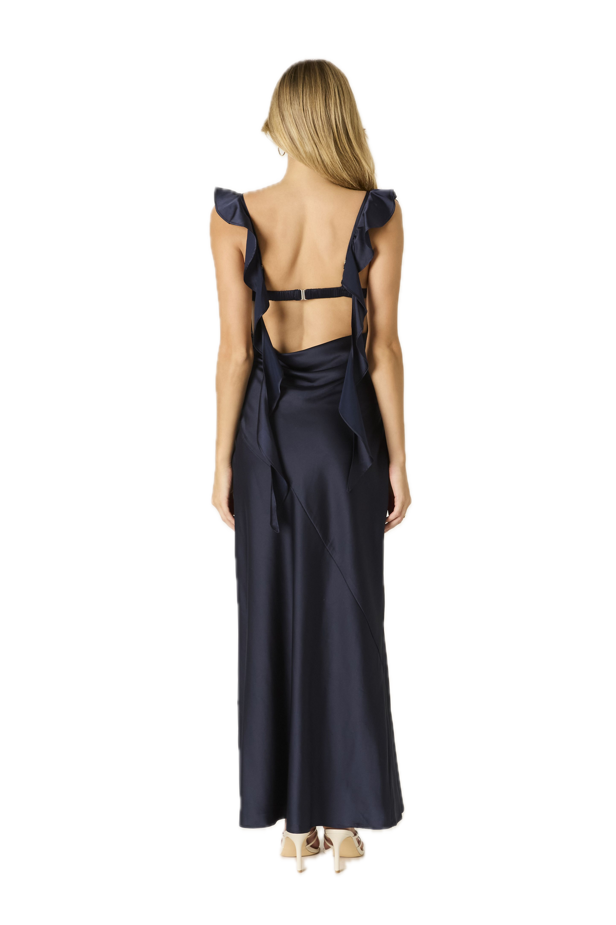Satin Fountain Maxi Dress