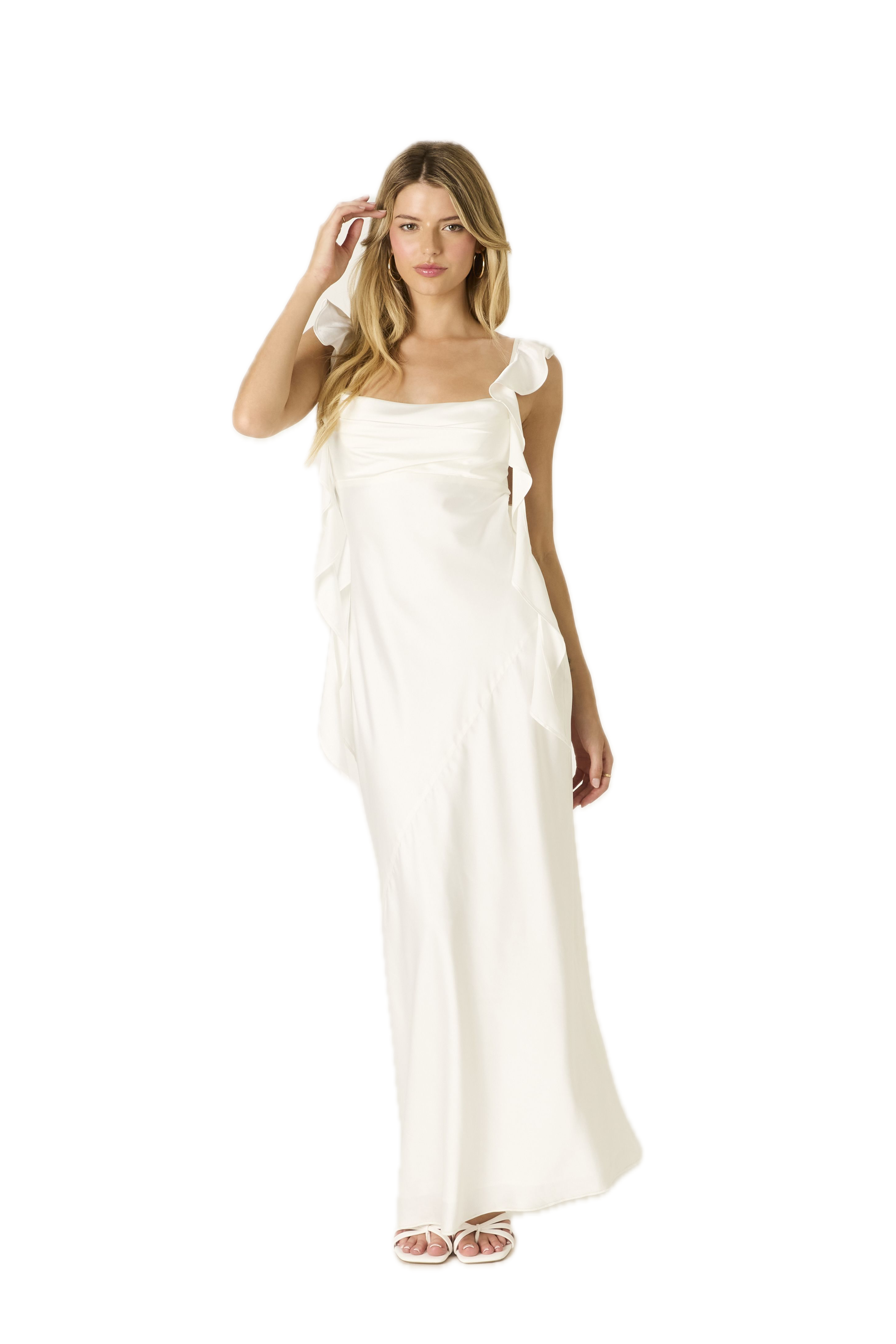 Satin Fountain Maxi Dress