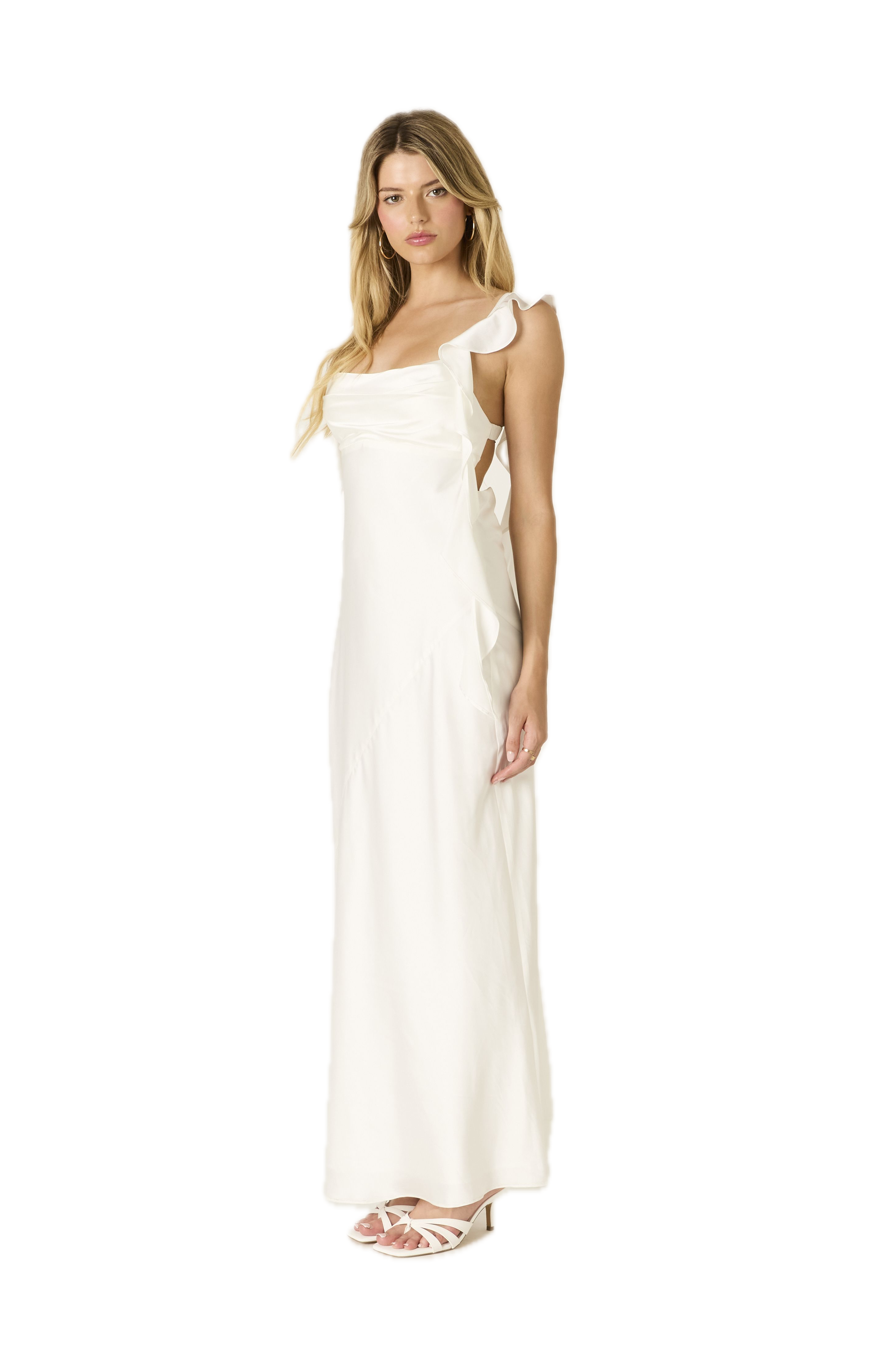 Satin Fountain Maxi Dress