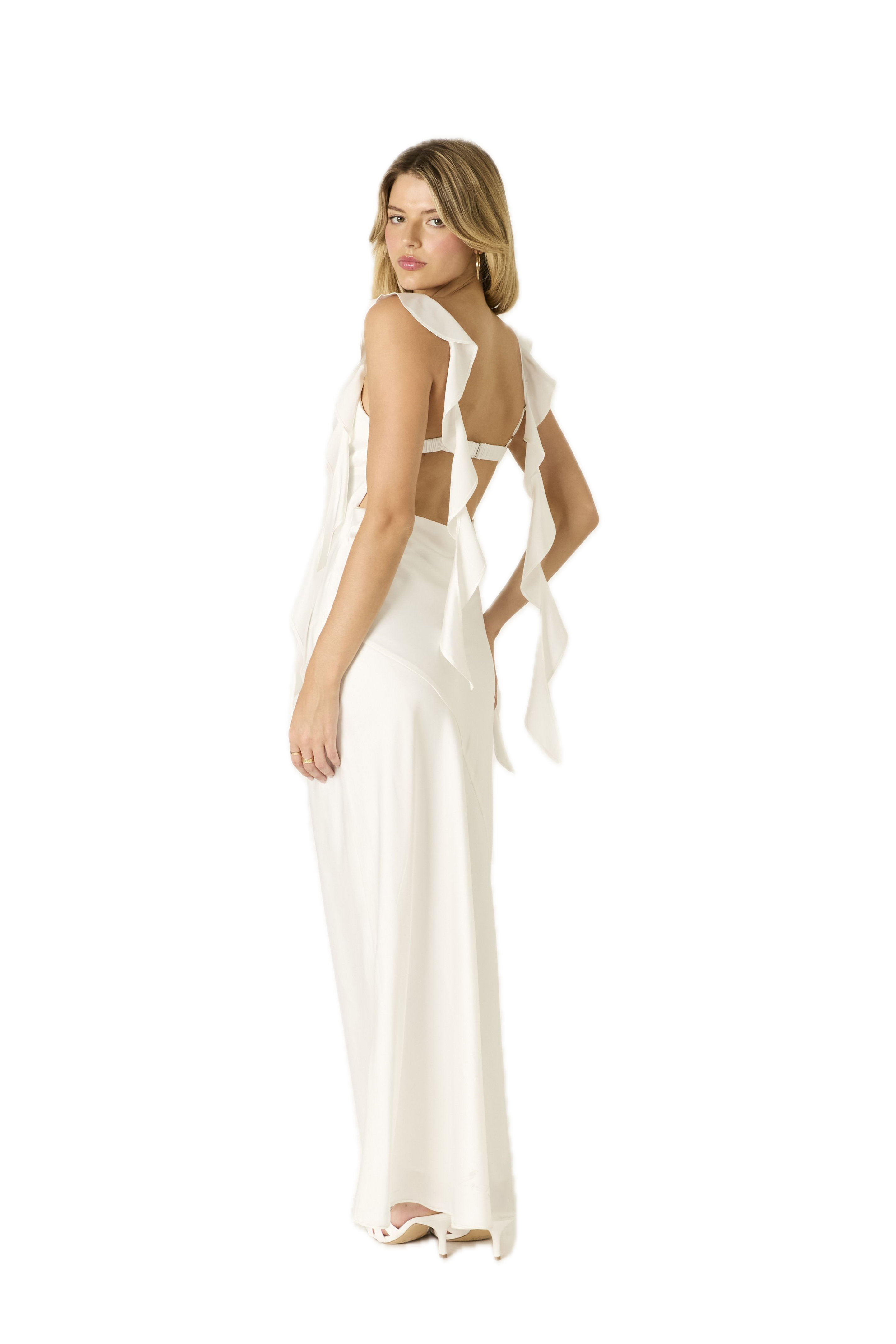 Satin Fountain Maxi Dress