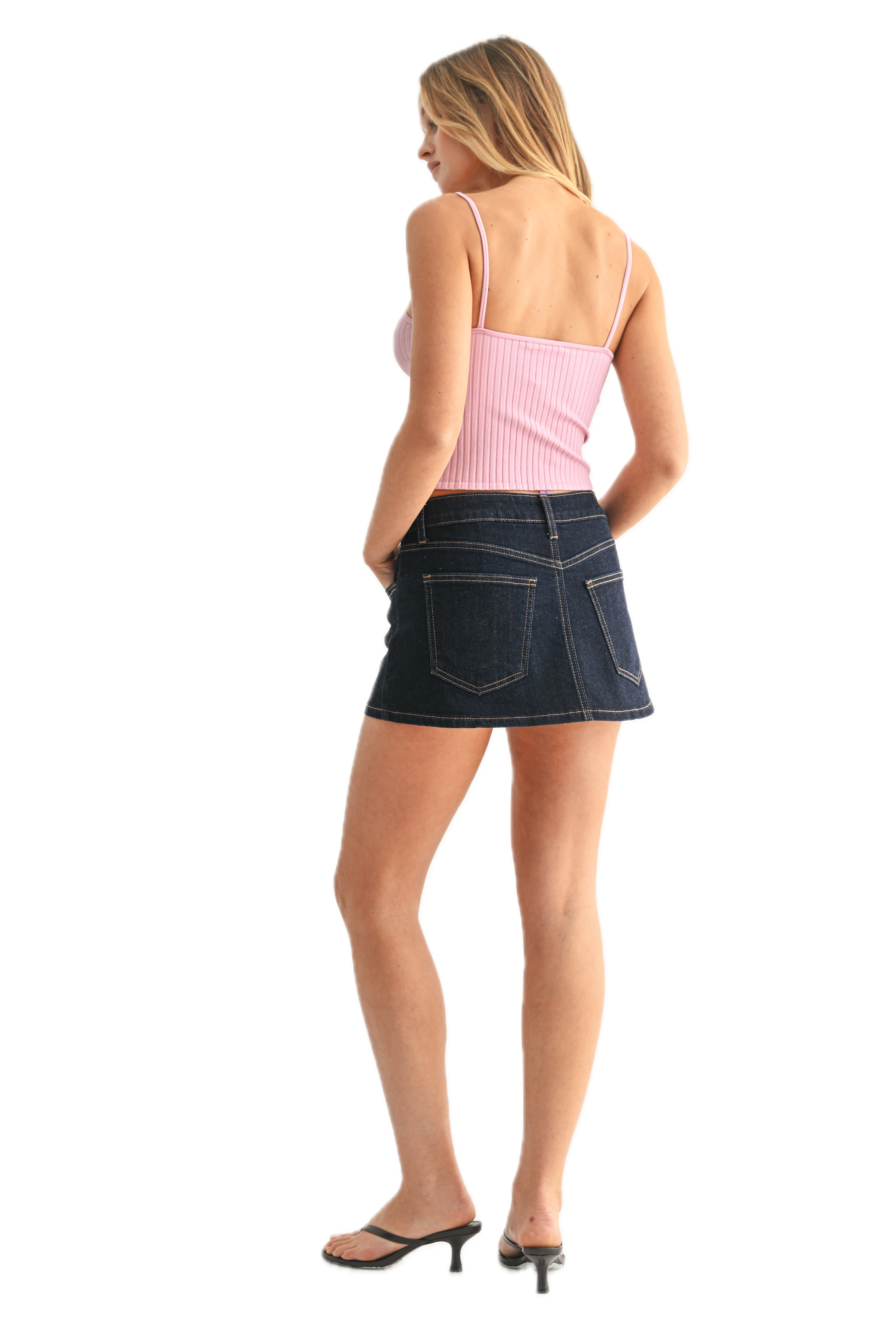 Low Rise Denim Skort