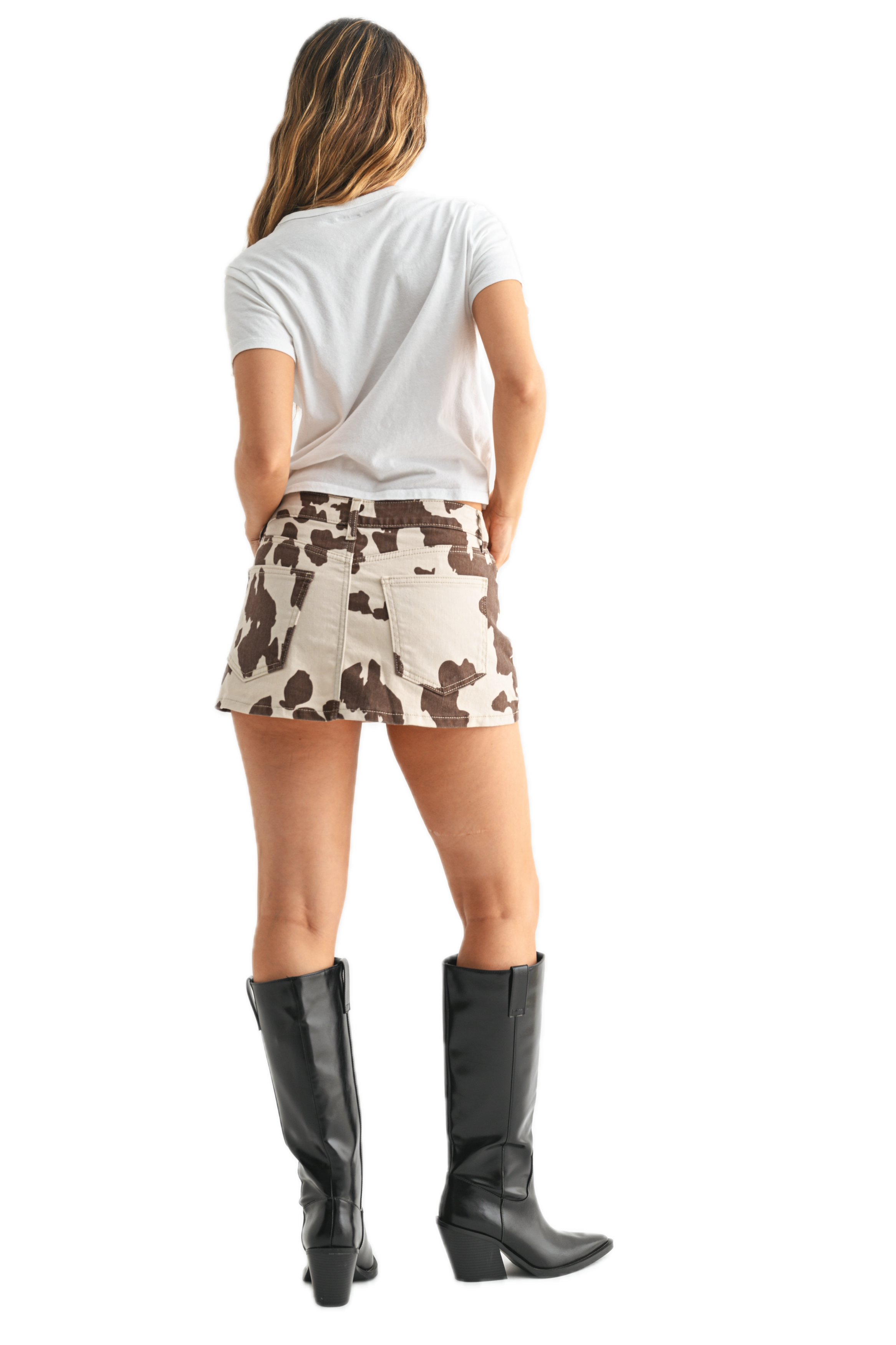 Low Rise Denim Skort