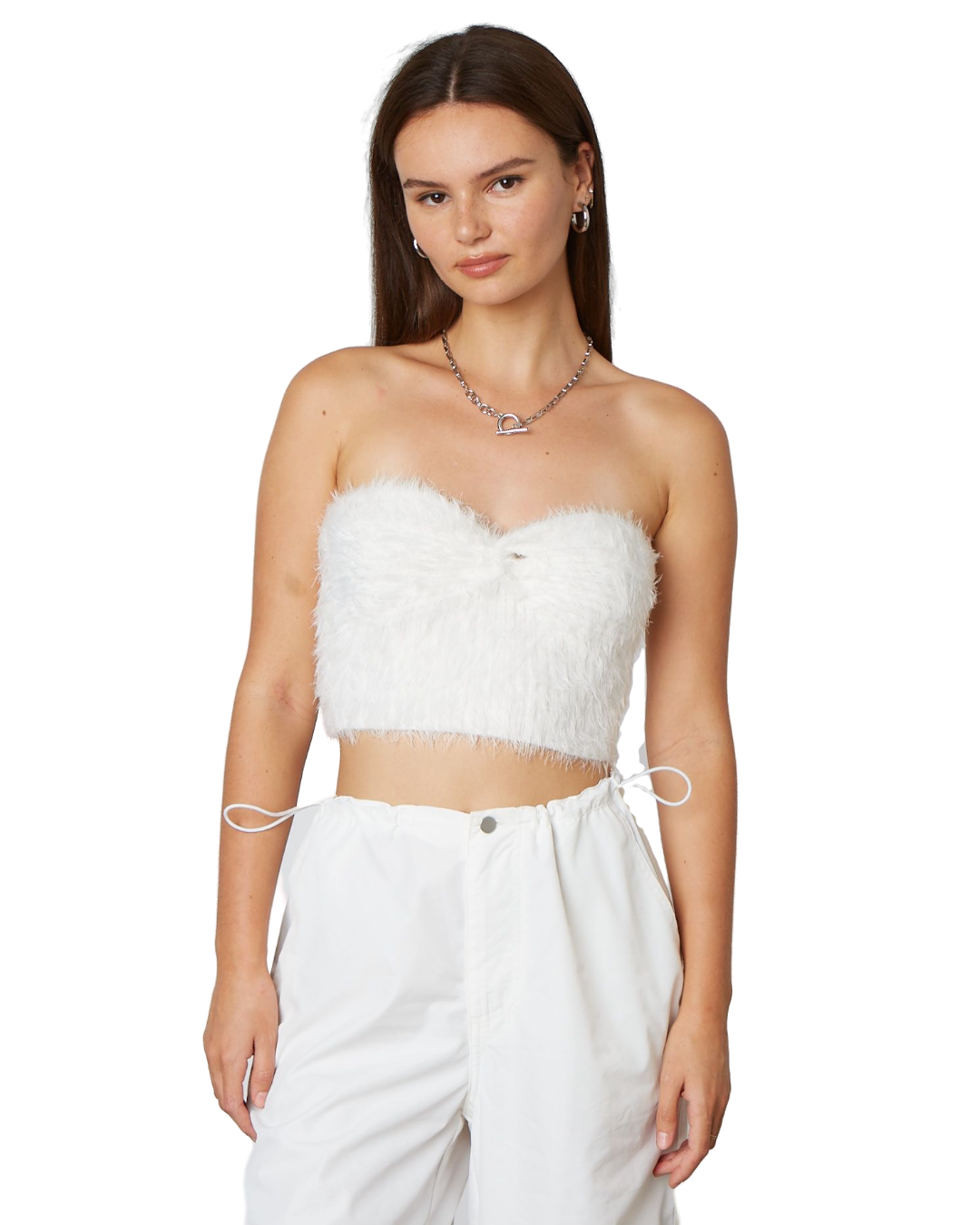 Chenille Crop Tube Top